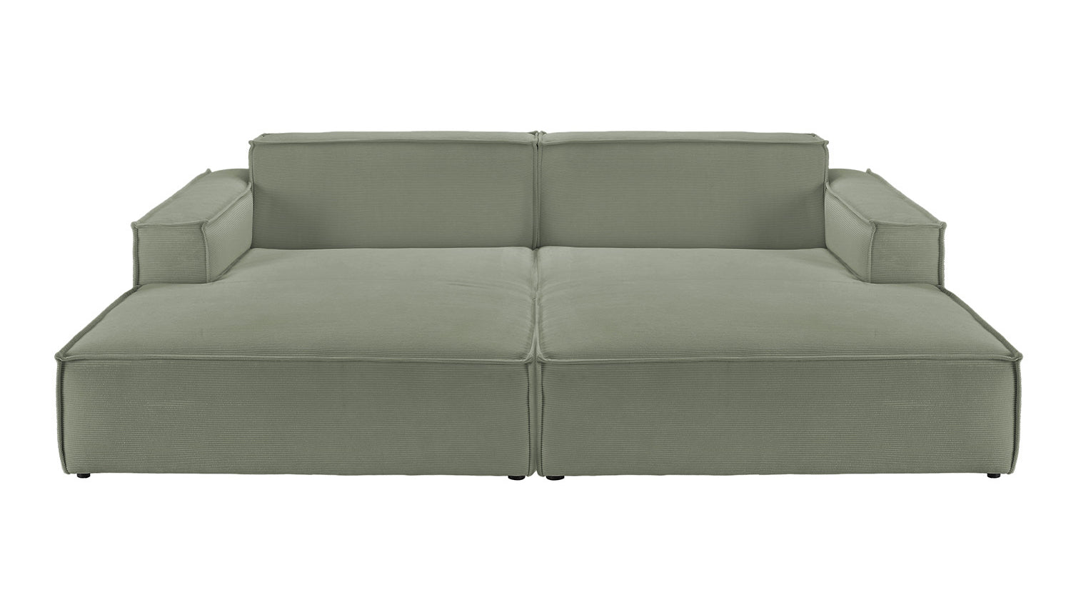 KAWOLA Big Sofa SAMU Feincord olivgrün