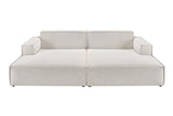 KAWOLA Big Sofa SAMU Feincord silber