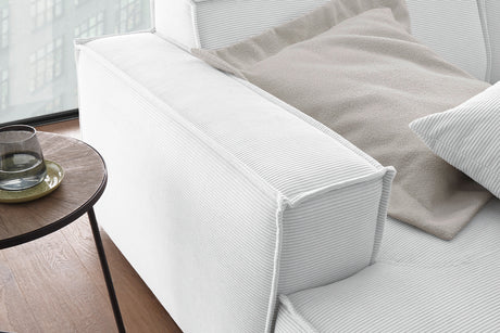 KAWOLA Big Sofa SAMU Feincord weiß