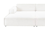 KAWOLA Big Sofa SAMU Feincord weiß