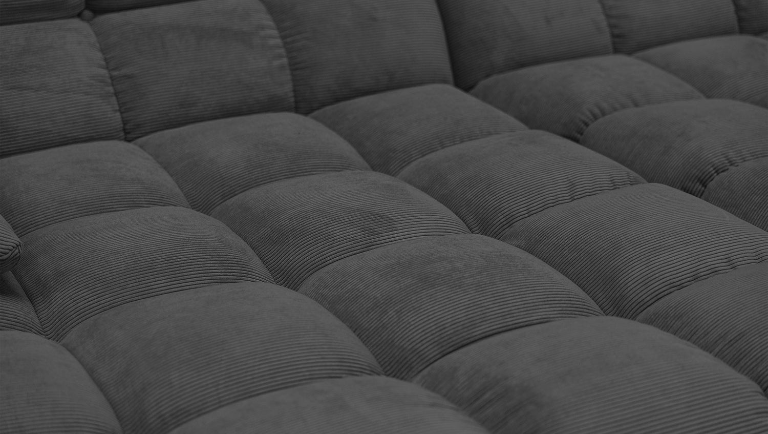 KAWOLA Big Sofa VIVIEN Feincord anthrazit