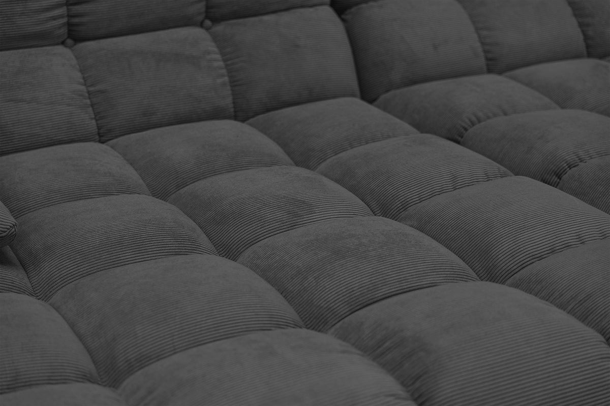 KAWOLA Big Sofa VIVIEN Feincord anthrazit