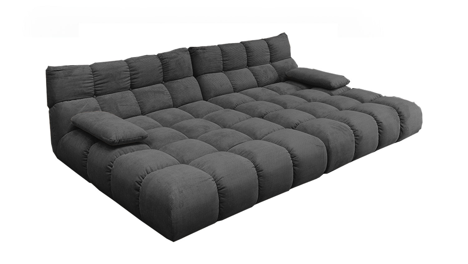 KAWOLA Big Sofa VIVIEN Feincord anthrazit