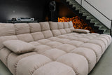 KAWOLA Big Sofa VIVIEN Feincord beige