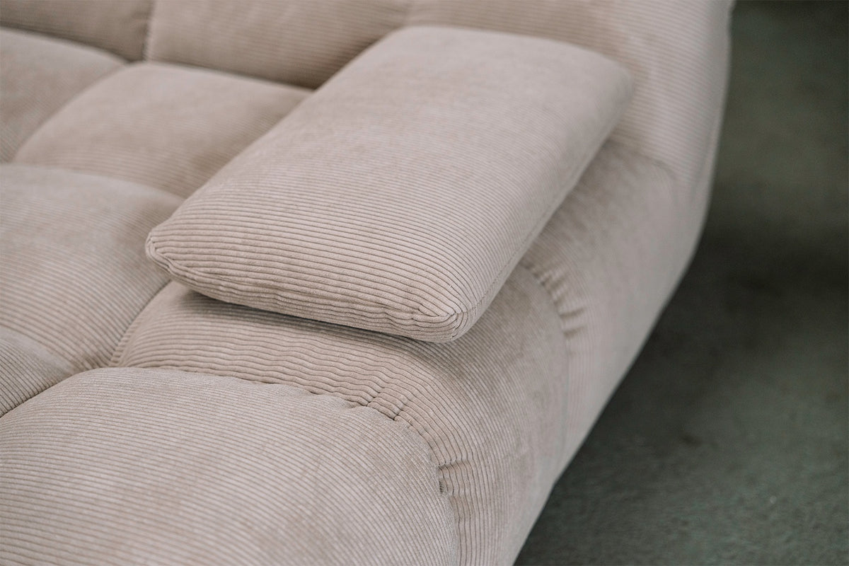 KAWOLA Big Sofa VIVIEN Feincord beige
