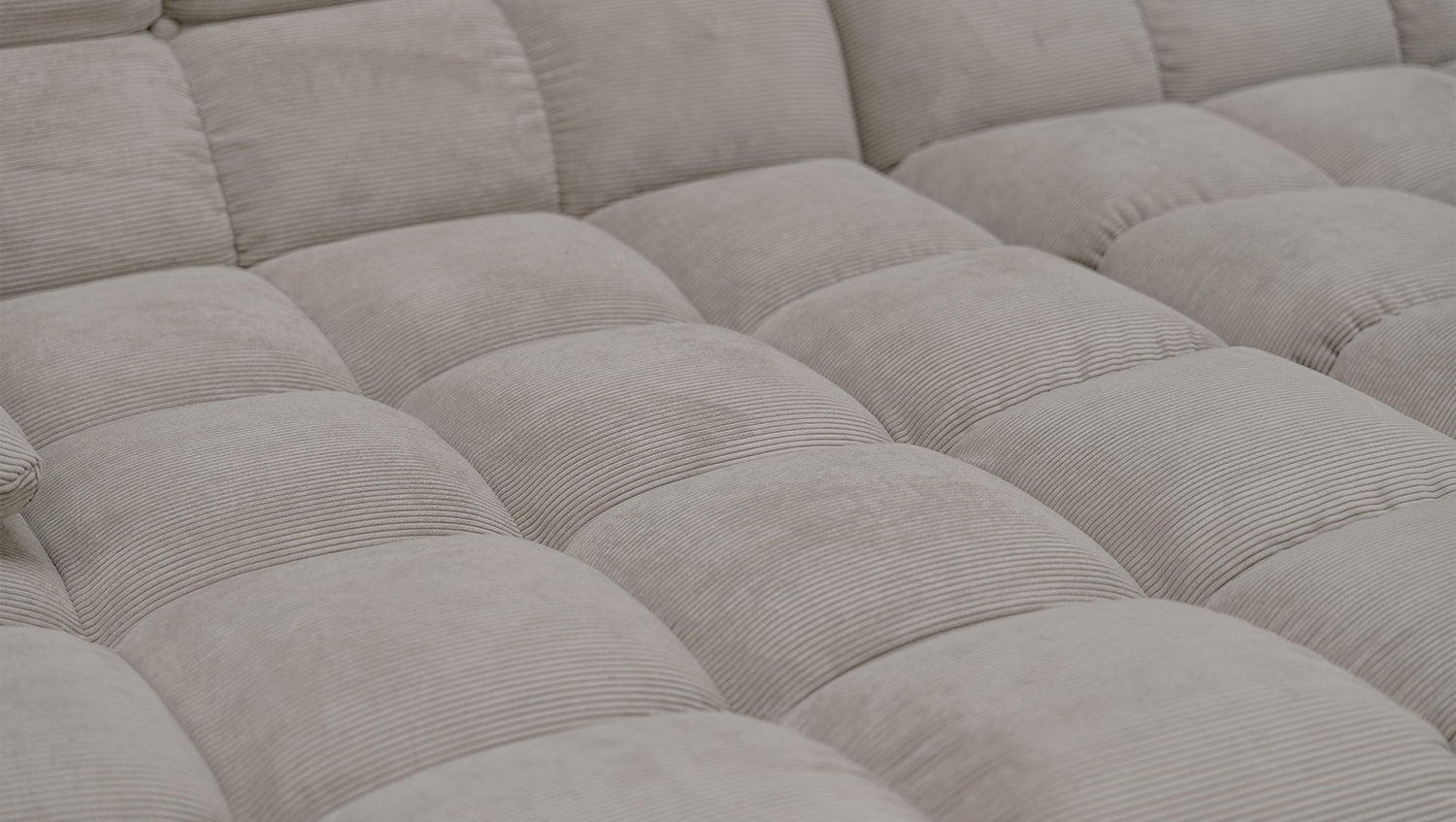 KAWOLA Big Sofa VIVIEN Feincord grau