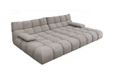 KAWOLA Big Sofa VIVIEN Feincord grau