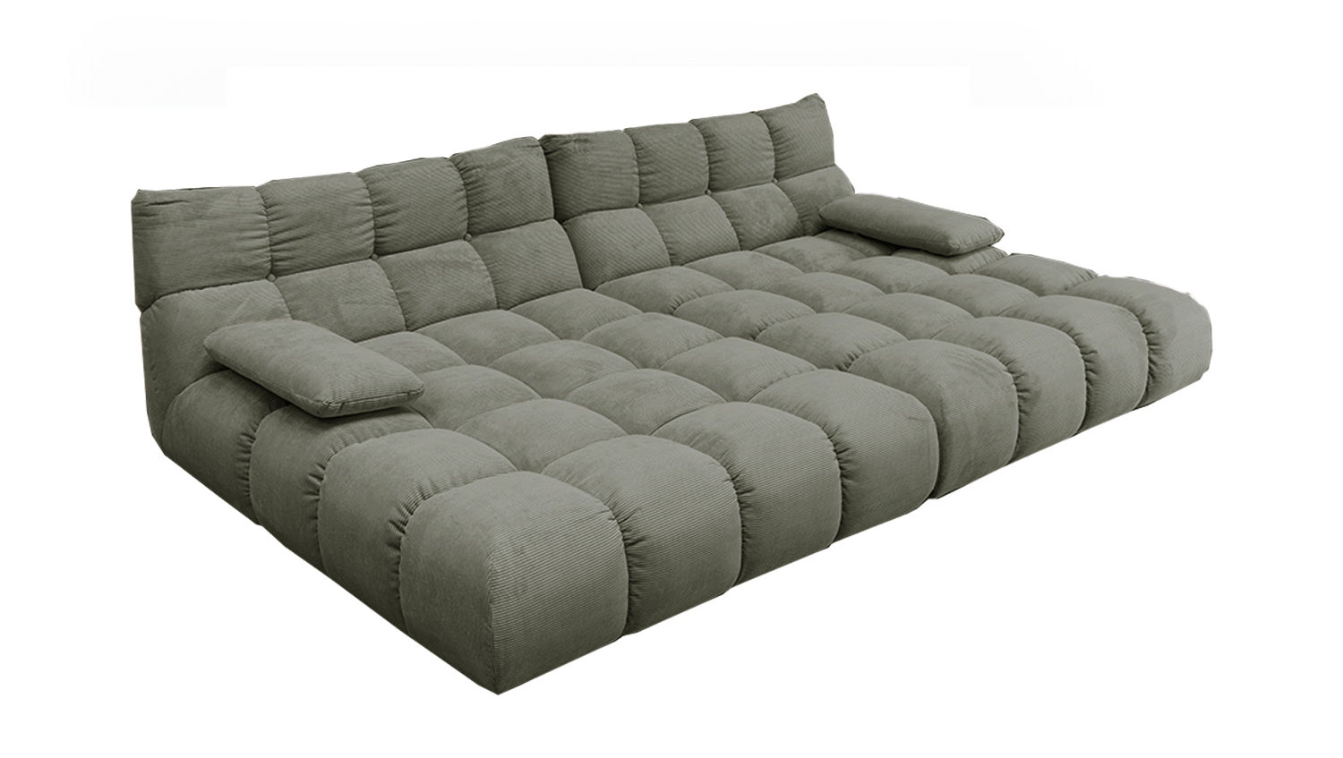KAWOLA Big Sofa VIVIEN Feincord olivgrün