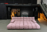 KAWOLA Big Sofa VIVIEN Feincord rosa