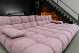 KAWOLA Big Sofa VIVIEN Feincord rosa