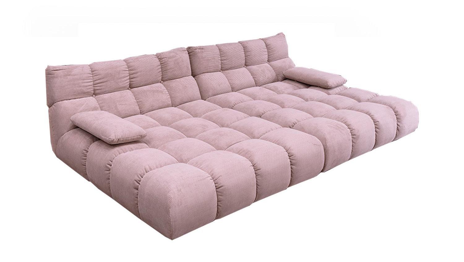 KAWOLA Big Sofa VIVIEN Feincord rosa