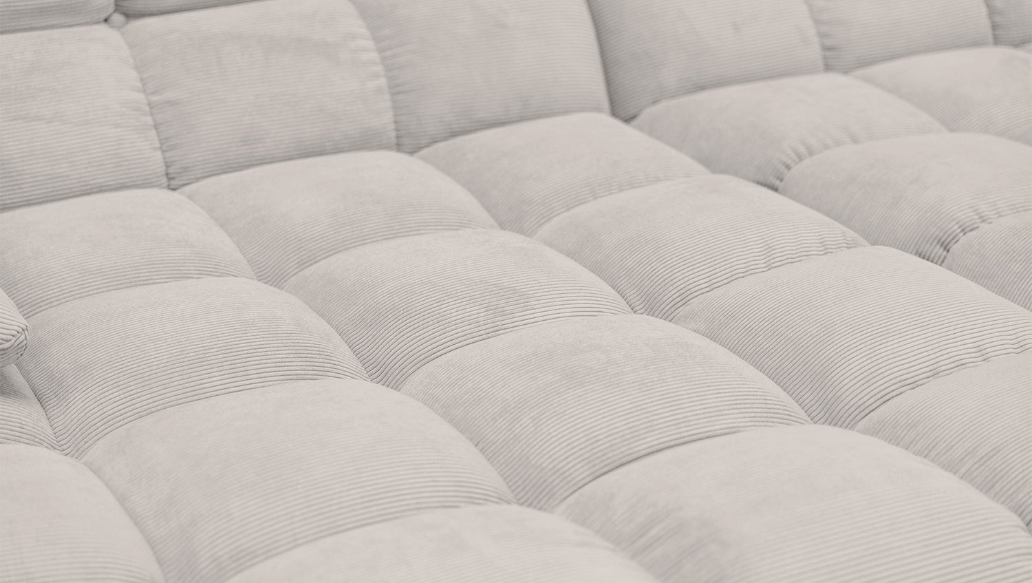KAWOLA Big Sofa VIVIEN Feincord silber