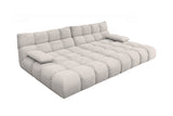 KAWOLA Big Sofa VIVIEN Feincord silber