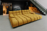 KAWOLA Big Sofa VIVIEN Velvet curry