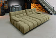 KAWOLA Big Sofa VIVIEN Velvet oliv