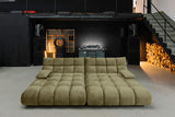 KAWOLA Big Sofa VIVIEN Velvet oliv