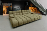 KAWOLA Big Sofa VIVIEN Velvet oliv
