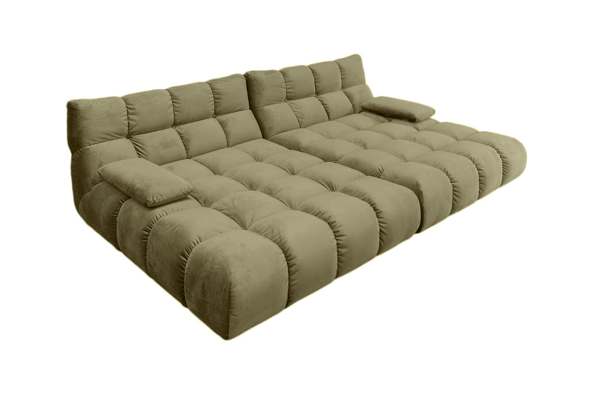 KAWOLA Big Sofa VIVIEN Velvet oliv
