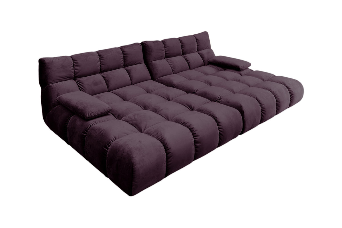 KAWOLA Big Sofa VIVIEN Velvet purple