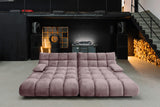 KAWOLA Big Sofa VIVIEN Velvet roségrau