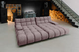KAWOLA Big Sofa VIVIEN Velvet roségrau