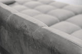 KAWOLA Big Sofa VIVIEN Velvet silber