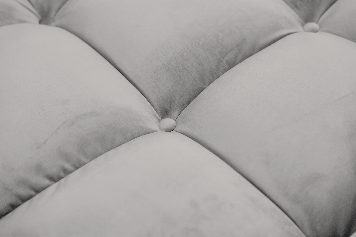 KAWOLA Big Sofa VIVIEN Velvet silber