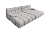 KAWOLA Big Sofa VIVIEN Velvet silber