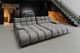 KAWOLA Big Sofa VIVIEN Velvet stone