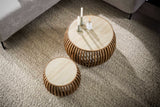 KAWOLA Couchtisch ATUEL Set 2-tlg. Keramik weiß