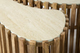 KAWOLA Couchtisch LIMAY Set 3-tlg. Keramik weiß