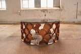 KAWOLA Couchtisch MEDINA Tisch Glas Gestell rosé gold