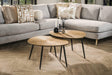 KAWOLA Couchtisch TIBALI Set 2-tlg. Metall bronze oval