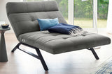 KAWOLA Doppelliege AMERIVA Relaxliege Maxi Velvet silber