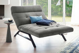 KAWOLA Doppelliege AMERIVA Relaxliege Maxi Velvet silber, Schwarz
