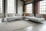 KAWOLA Ecksofa CANE Schlafsofa Daybed Stoff grau