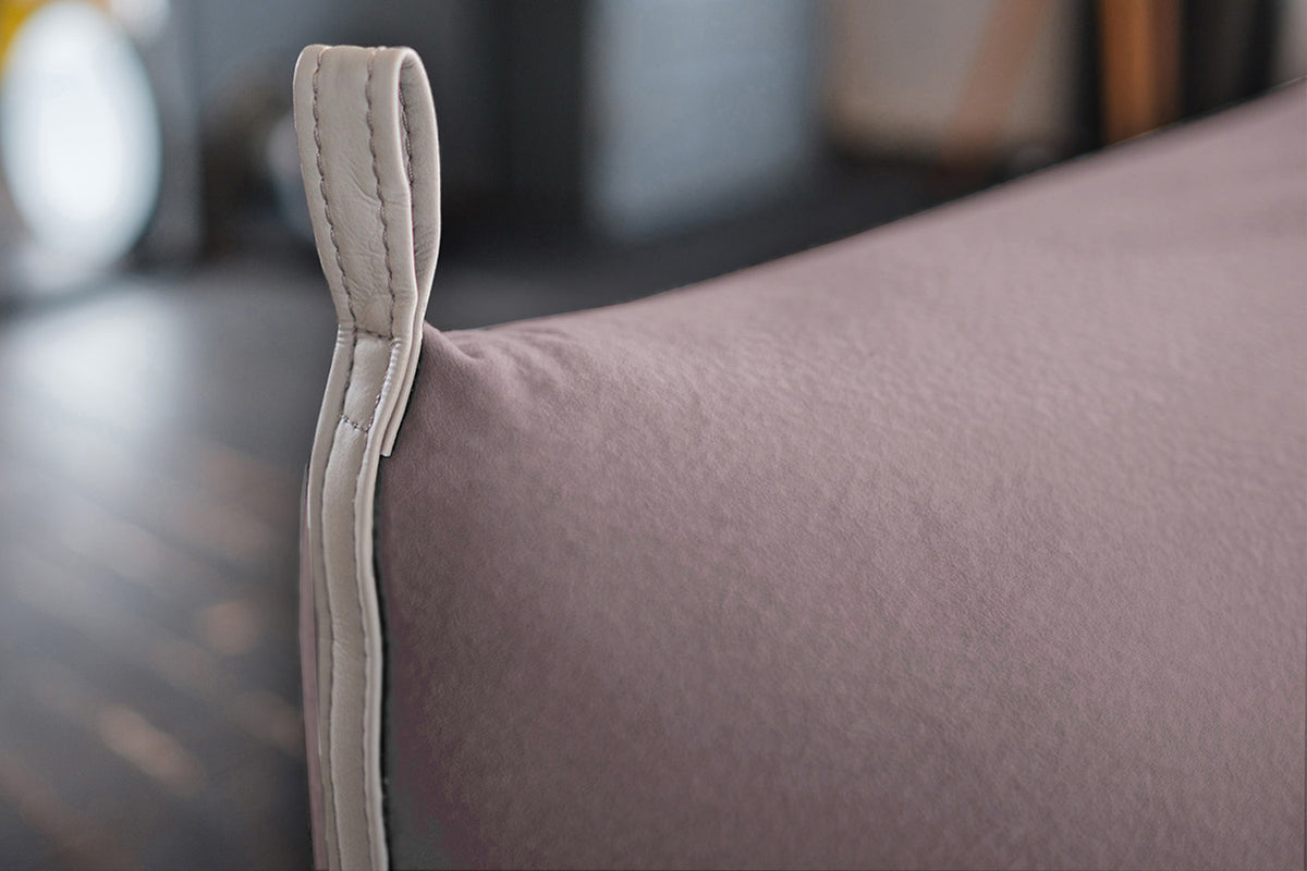 KAWOLA Ecksofa CANE Schlafsofa Daybed Stoff lila