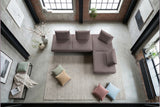 KAWOLA Ecksofa CANE Schlafsofa Daybed Stoff lila