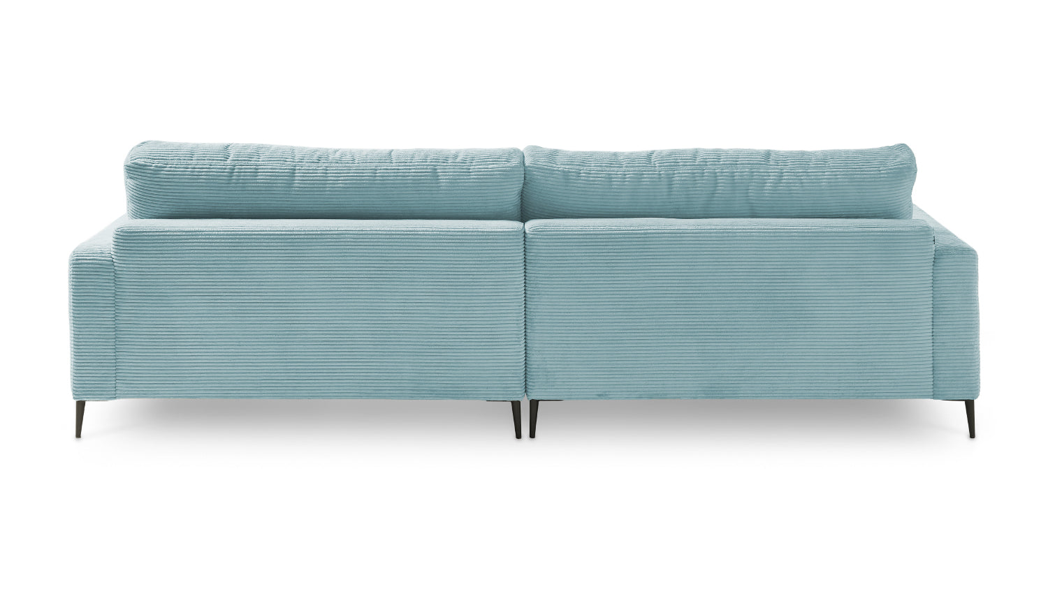 KAWOLA Ecksofa CARA Sofa Cord hellblau