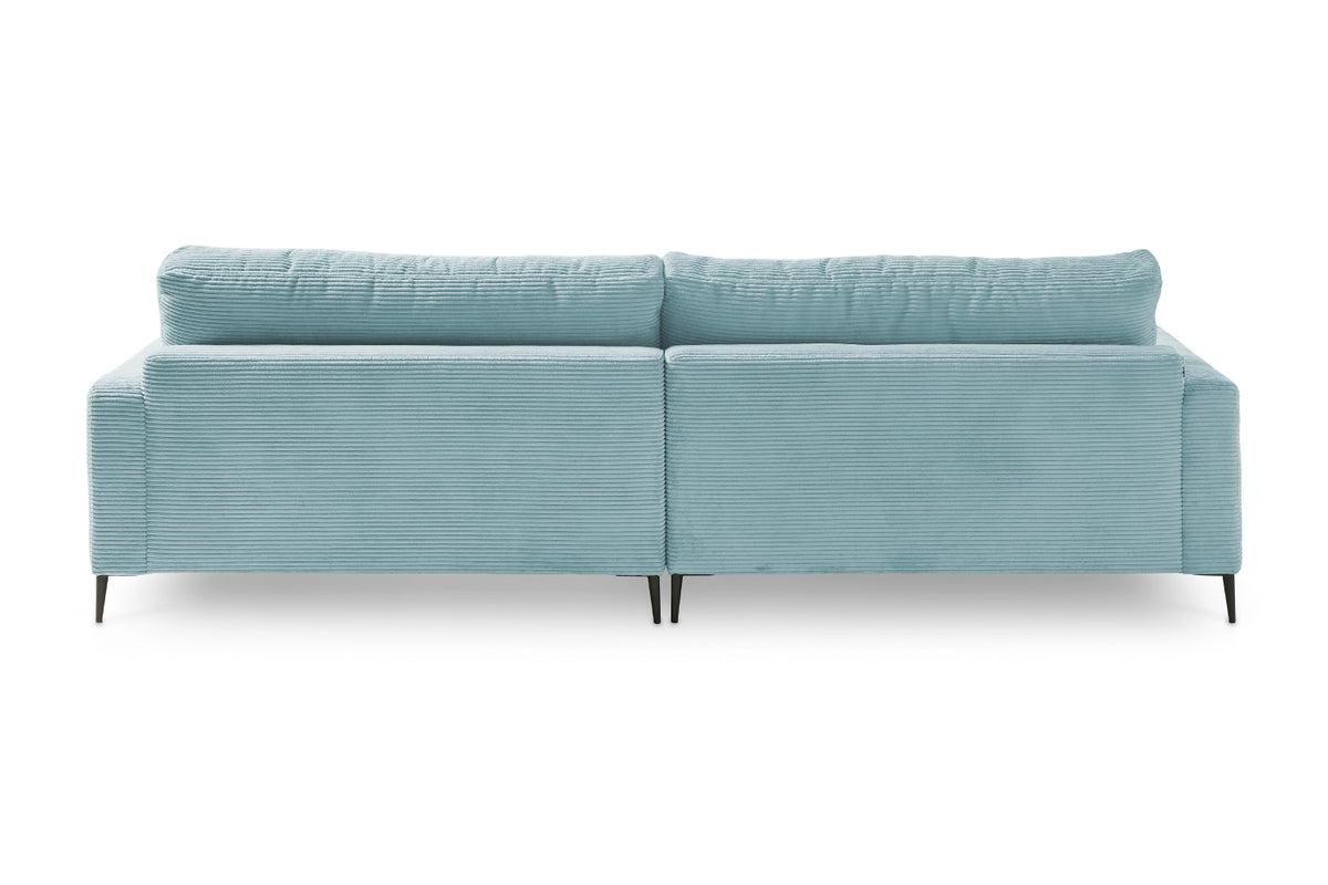 KAWOLA Ecksofa CARA Sofa Cord hellblau