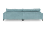 KAWOLA Ecksofa CARA Sofa Cord hellblau