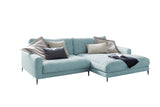 KAWOLA Ecksofa CARA Sofa Cord hellblau