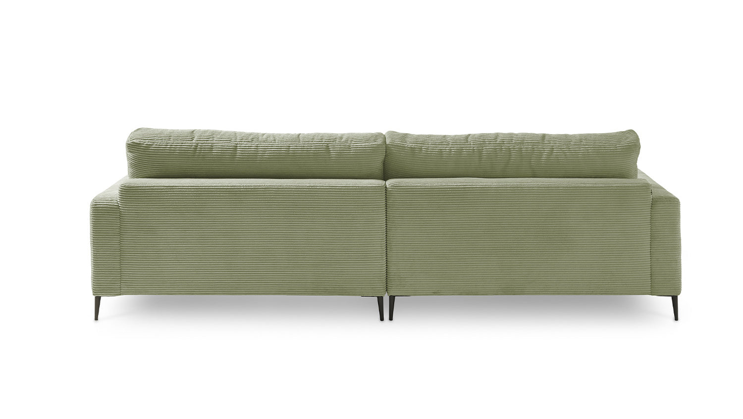 KAWOLA Ecksofa CARA Sofa Cord olivgrün