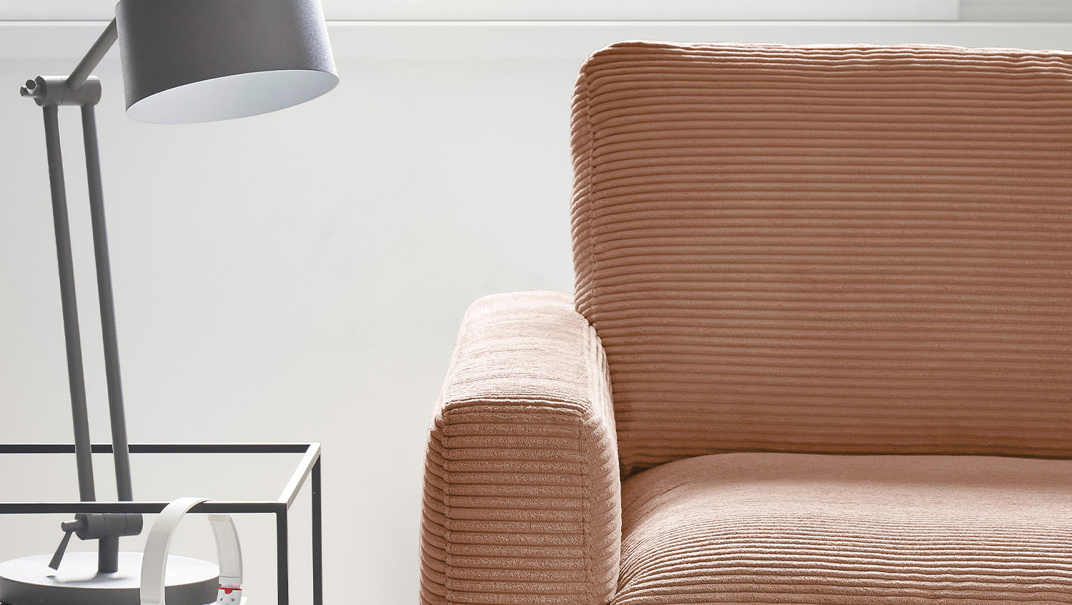 KAWOLA Ecksofa CARA Sofa Cord rost