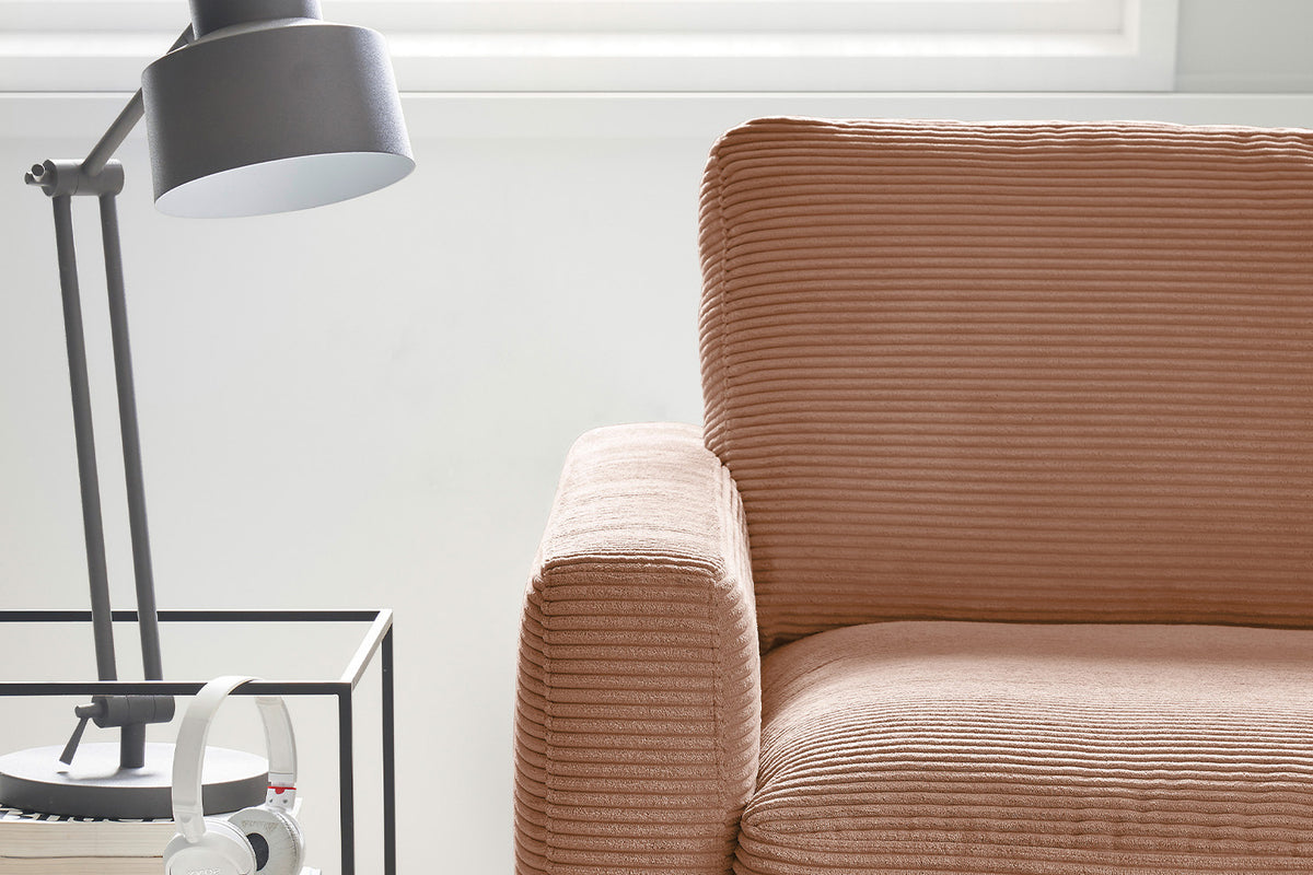 KAWOLA Ecksofa CARA Sofa Cord rost