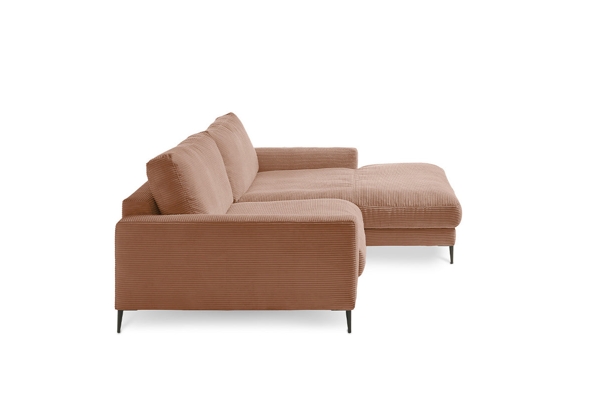 KAWOLA Ecksofa CARA Sofa Cord rost