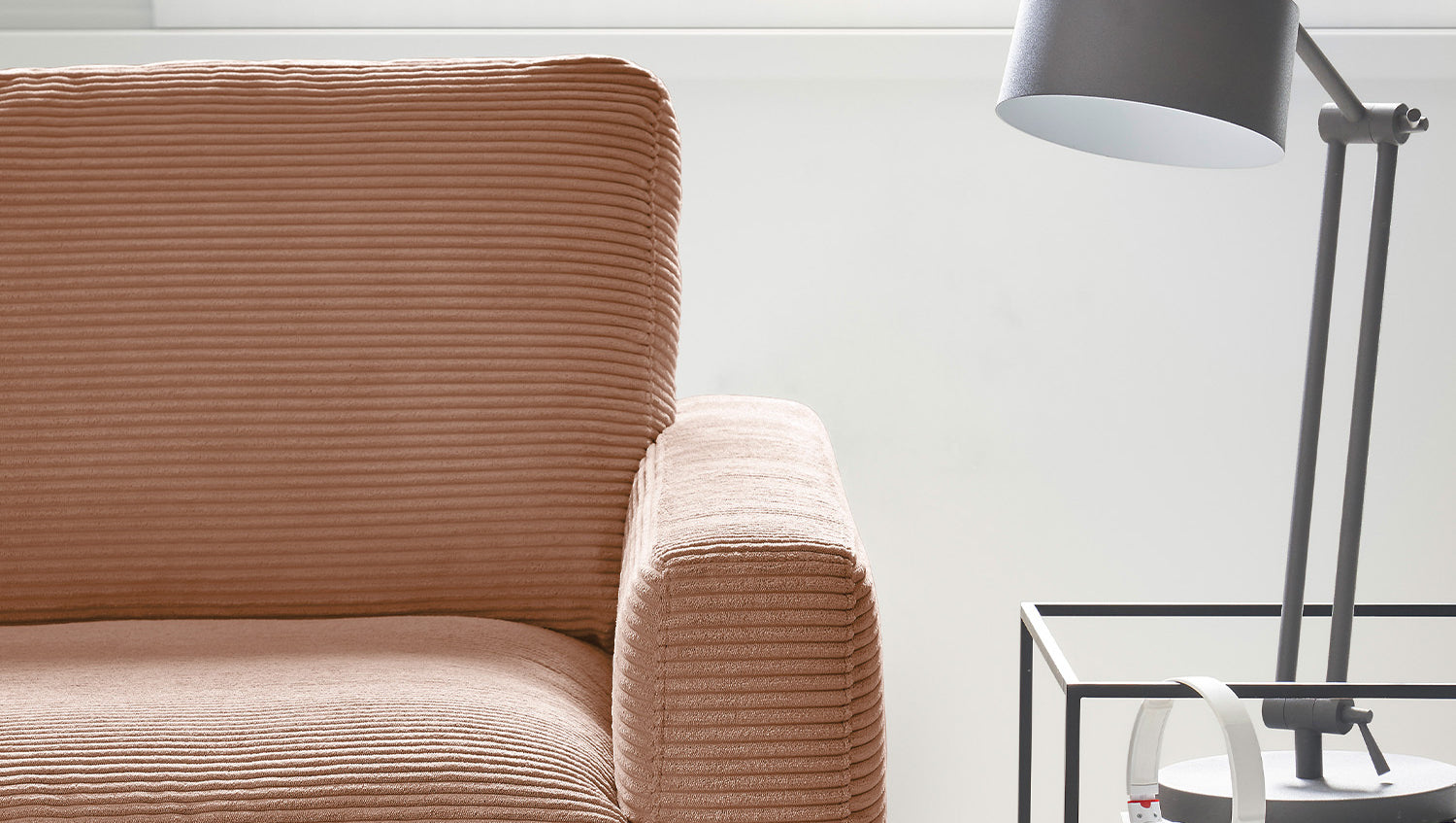 KAWOLA Ecksofa CARA Sofa Cord rost