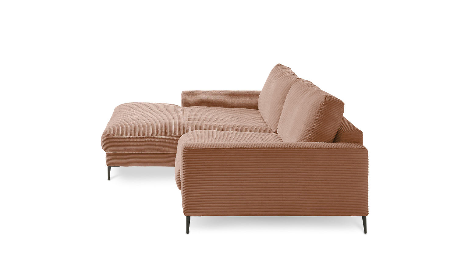 KAWOLA Ecksofa CARA Sofa Cord rost