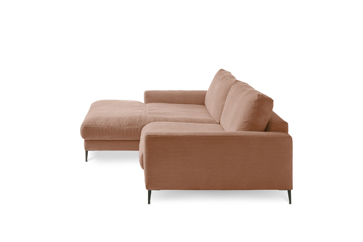 KAWOLA Ecksofa CARA Sofa Cord rost