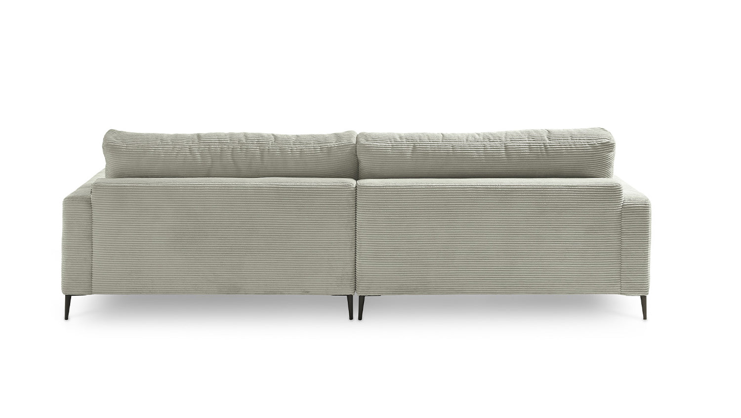KAWOLA Ecksofa CARA Sofa Cord steingrau